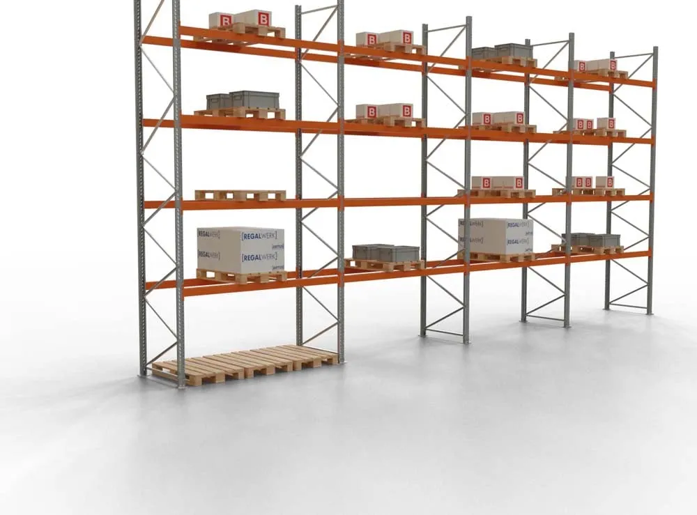 Palettenregal TAURUS | Super-Tall | HxBxT 550x1123x110cm | Fachlast 2000kg | 4 Ebenen