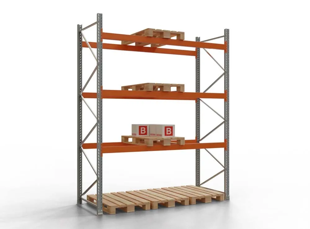 Palettenregal TAURUS | Medium | HxBxT 350x270x110cm | Fachlast 2000kg | 3 Ebenen