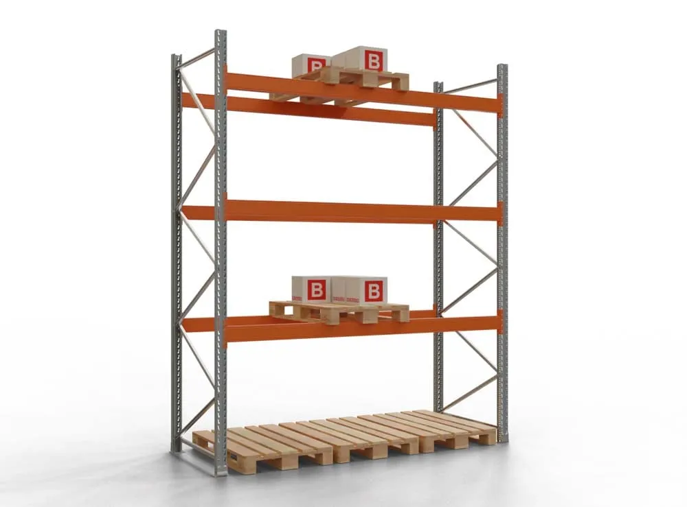 Palettenregal TAURUS | Medium | HxBxT 350x270x110cm | Fachlast 3000kg | 3 Ebenen