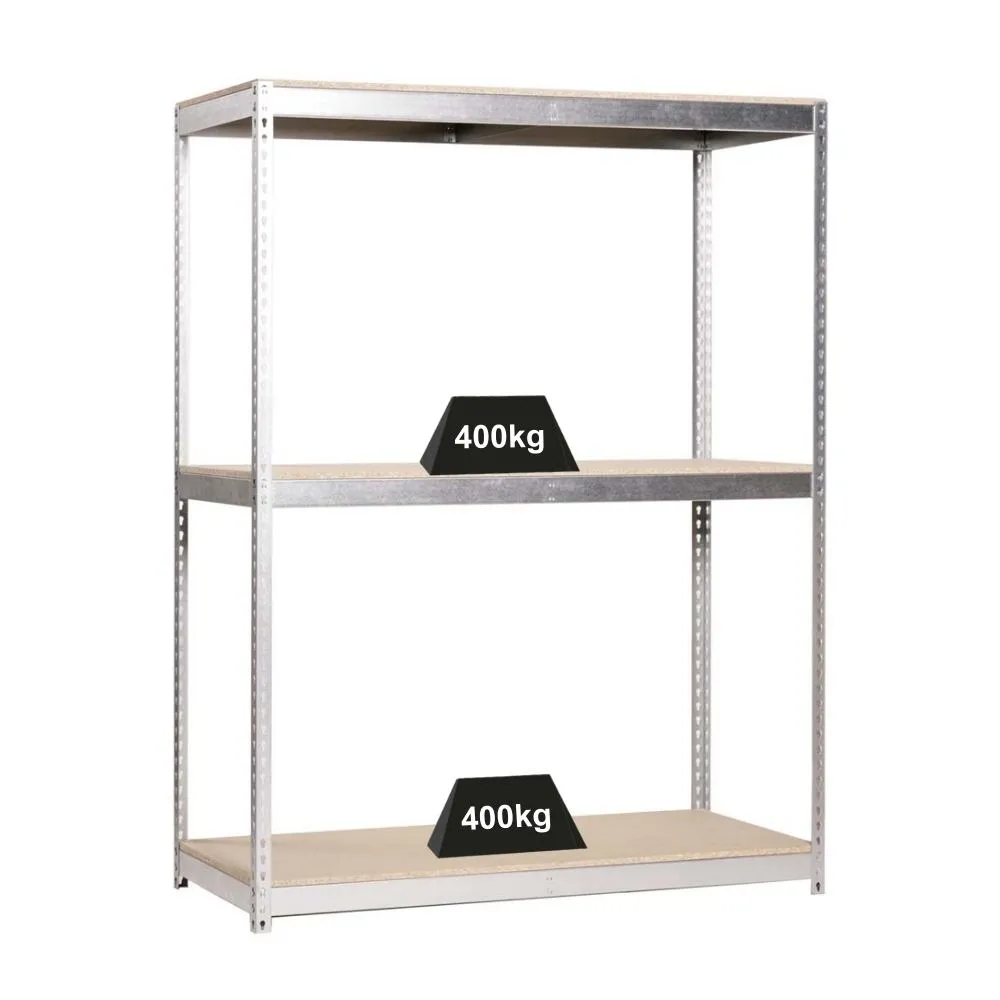 Schwerlastregal BIG WOOD YETI THREE | HxBxT 200x120x75cm | Fachlast 400kg | Verzinkt