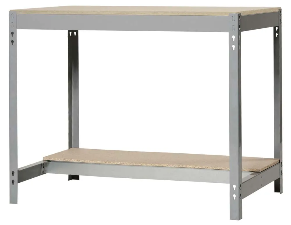 Werkbank BUFFALO | HxBxT 84x120x76cm | Traglast 600kg | Grau