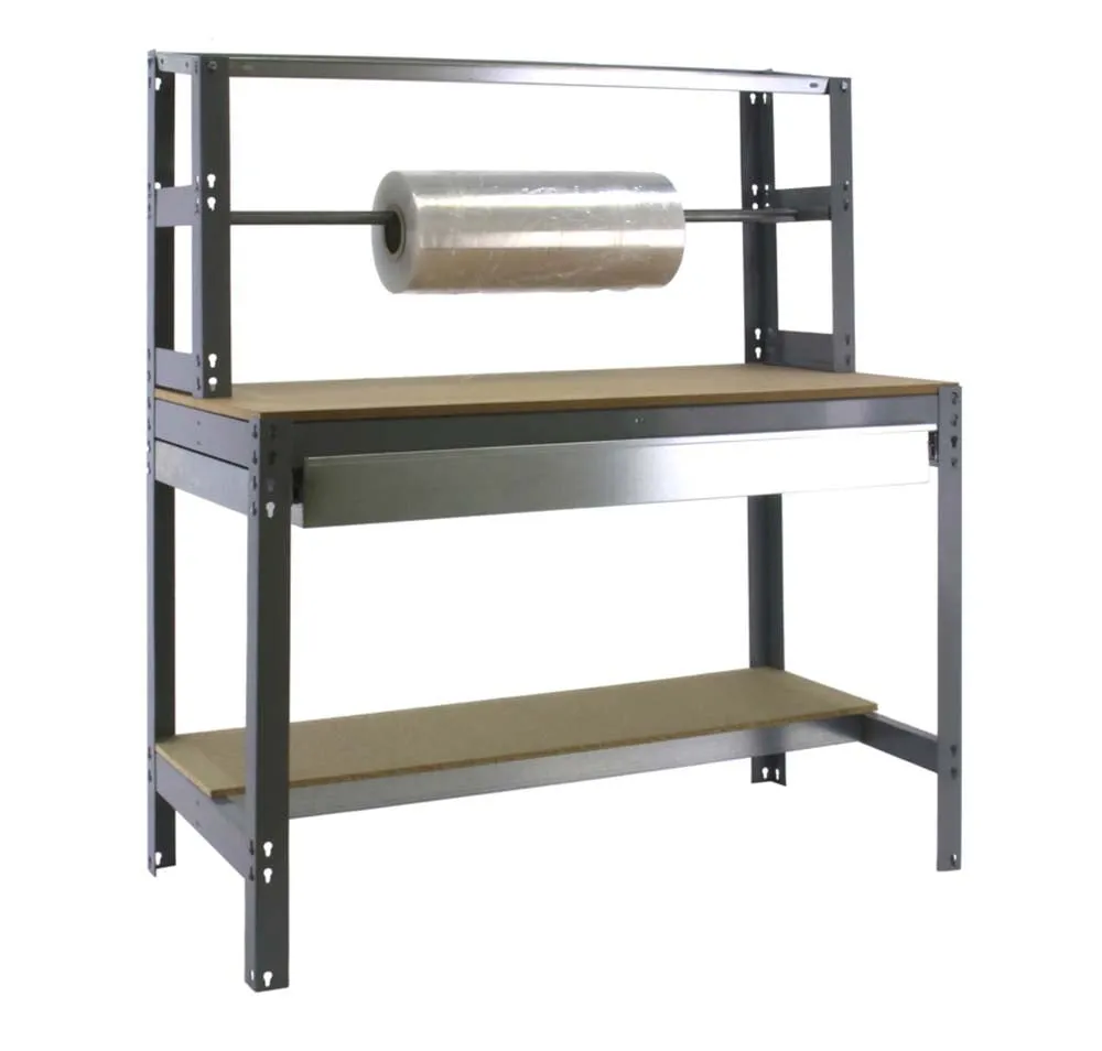 Packtisch BUFFALO mit Schubfach | HxBxT 84x120x76cm | Traglast 600kg | Grau