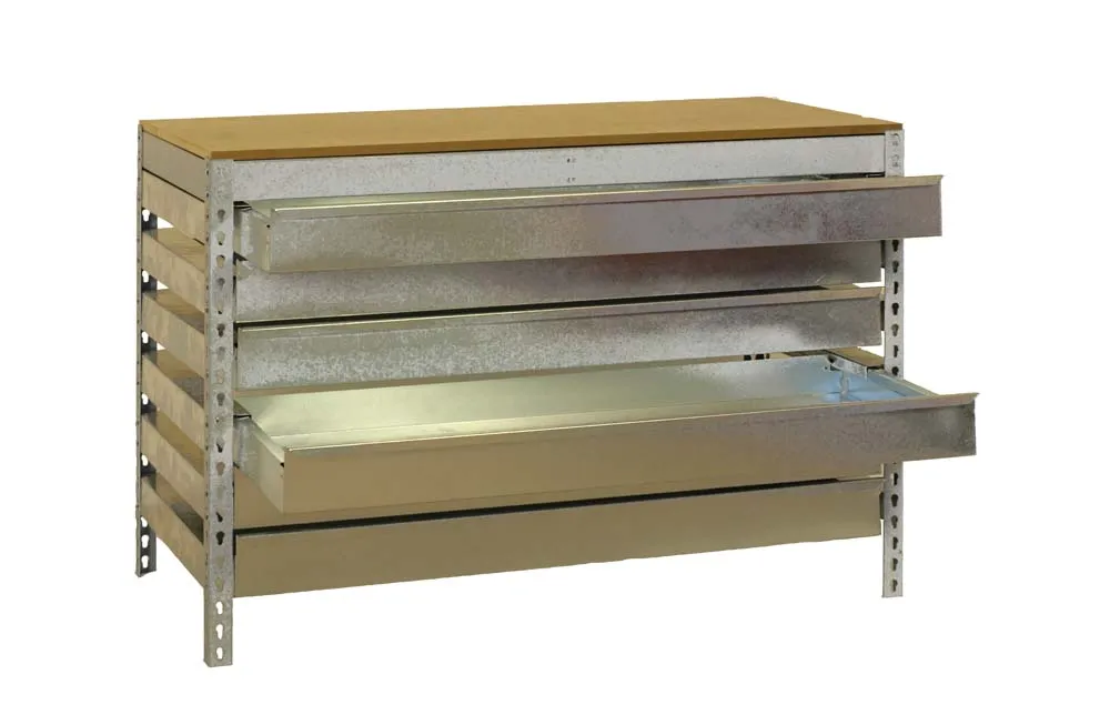 Werkbank BUFFALO mit Schubfächern | HxBxT 84x150x76cm | Traglast 600kg | Verzinkt