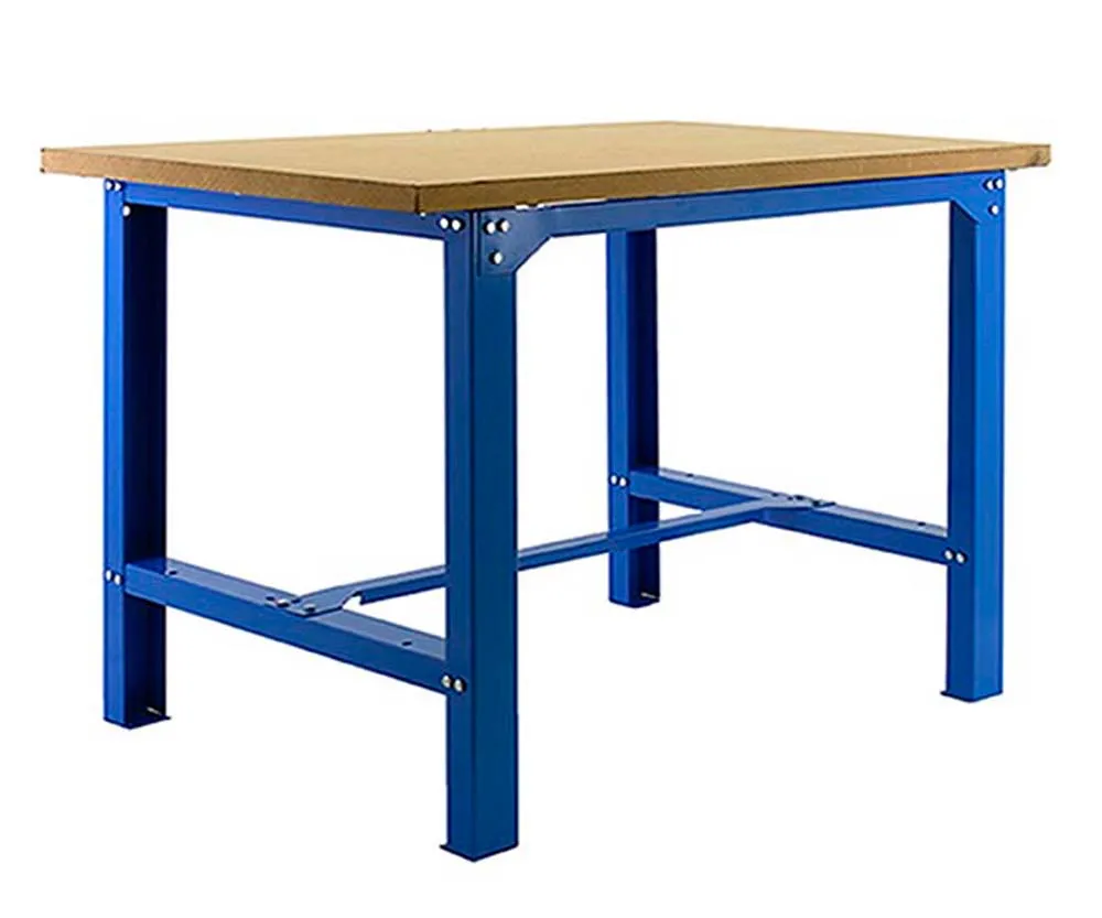 Werkbank BUFFALO WOOD | HxBxT 87x120x75cm | Traglast 600kg | Blau