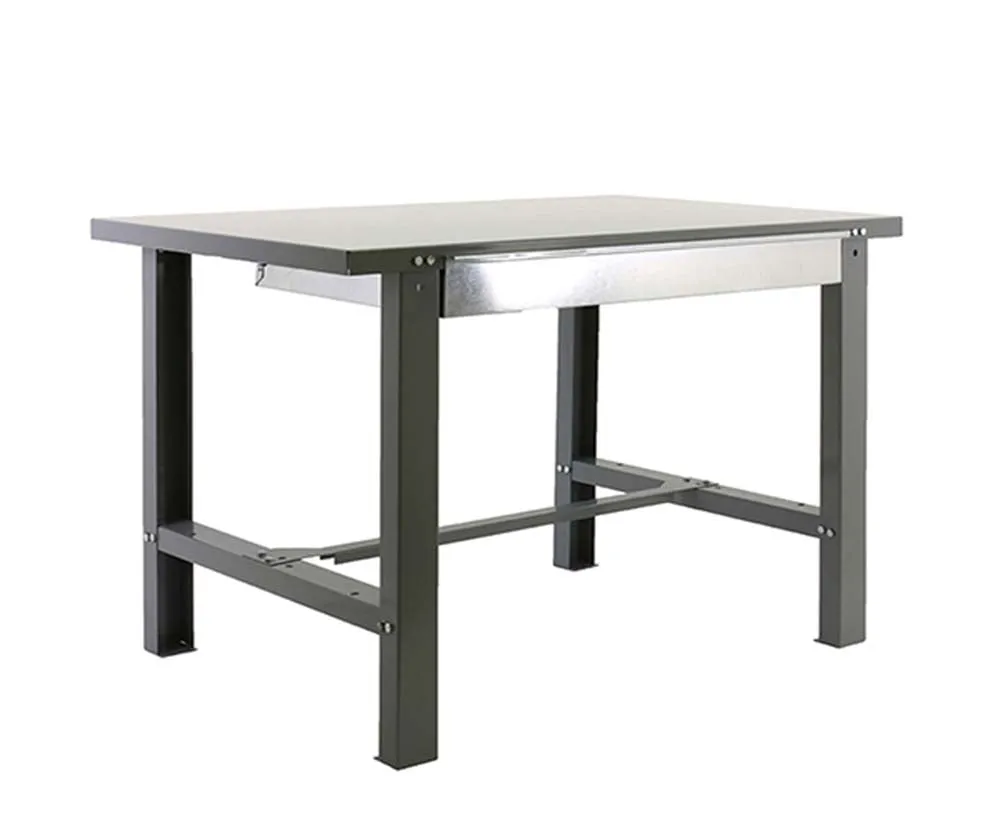 Werkbank BUFFALO METAL mit Schublade | HxBxT 83x150x73cm | Traglast 600kg | Grau
