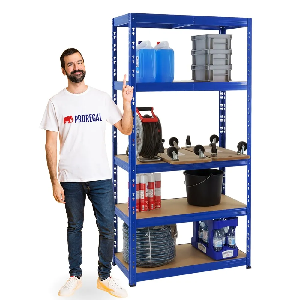 Kellerregal Fast Tiger | HxBxT 180x90x45 cm |  Fachlast 265kg | Blau