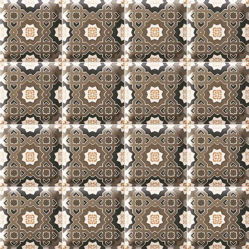 MAINZU FLIESEN HD EFFECTS DECOR NILO BROWN METALLEFFEKT 15X15