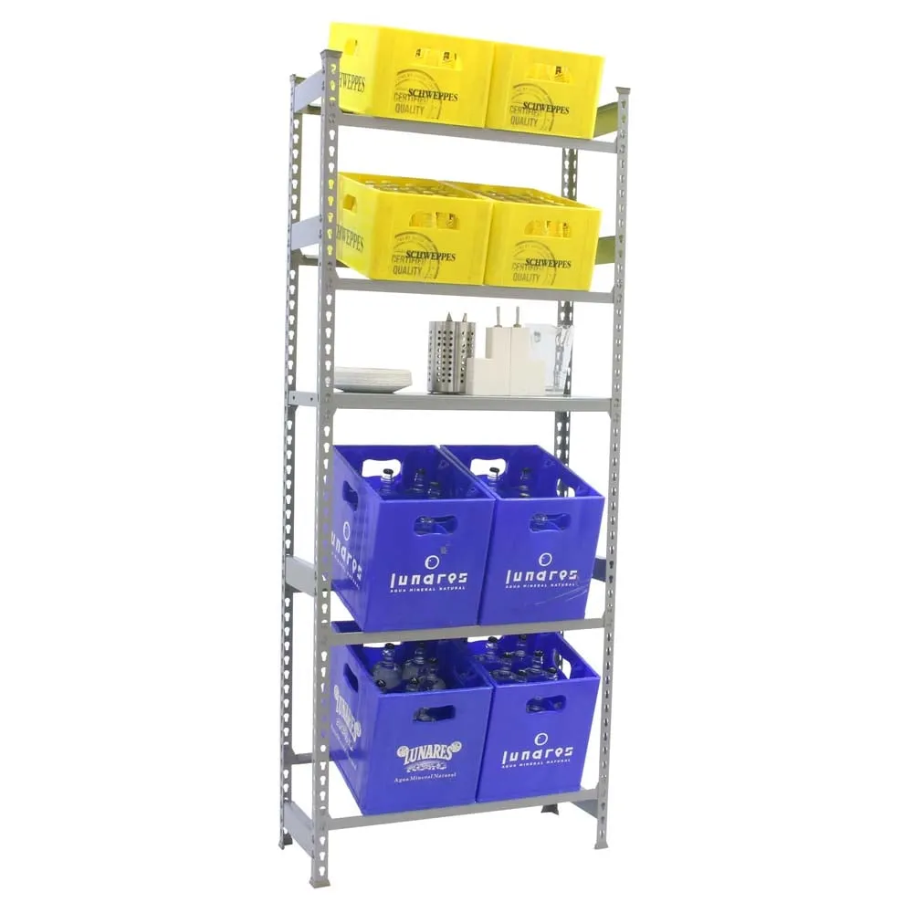 Getränkekistenregal HIGH BIG CAMEL mit Ablagefläche | HxBxT 200x80x30cm | Grau