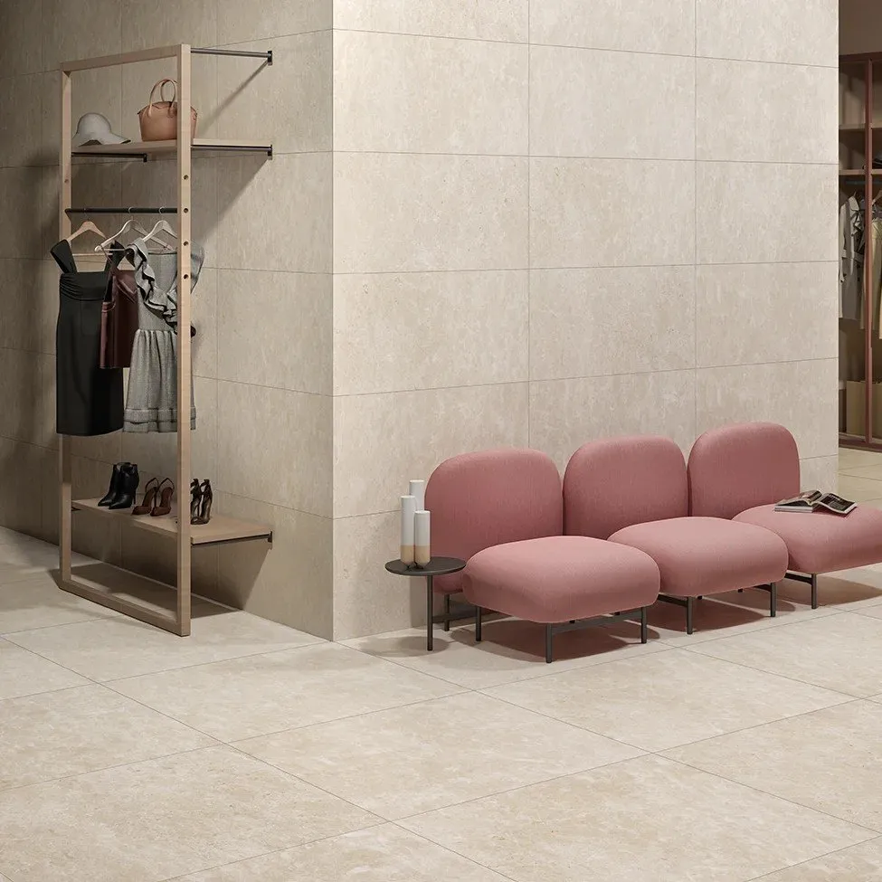 KEOPE FLIESEN OMNIA VENEZIA IVORY SPAZZOLATO R10 REKTIFIZIERT 120X240