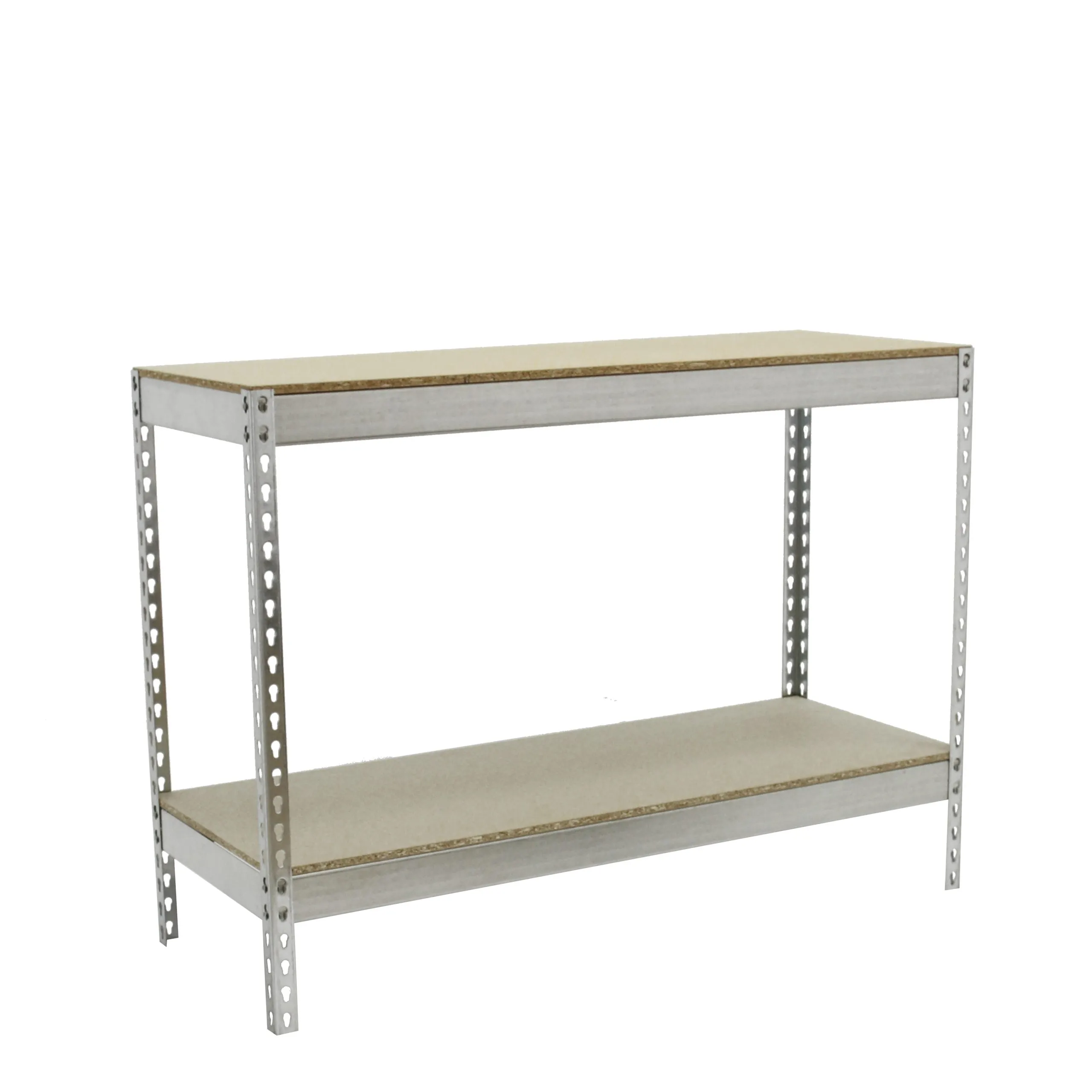 Schwerlastregal WOOD BEAST TWO | HxBxT 90x120x75cm | 2 Ebenen | Fachlast 600kg | Verzinkt | Weitspannregal Werkstattregal Lagerregal Kellerregal Gargenregal