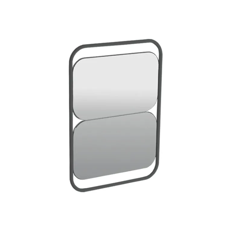 SIMAS WAVE RECHTECKIGER SPIEGEL SCHWARZ MATT 50X70