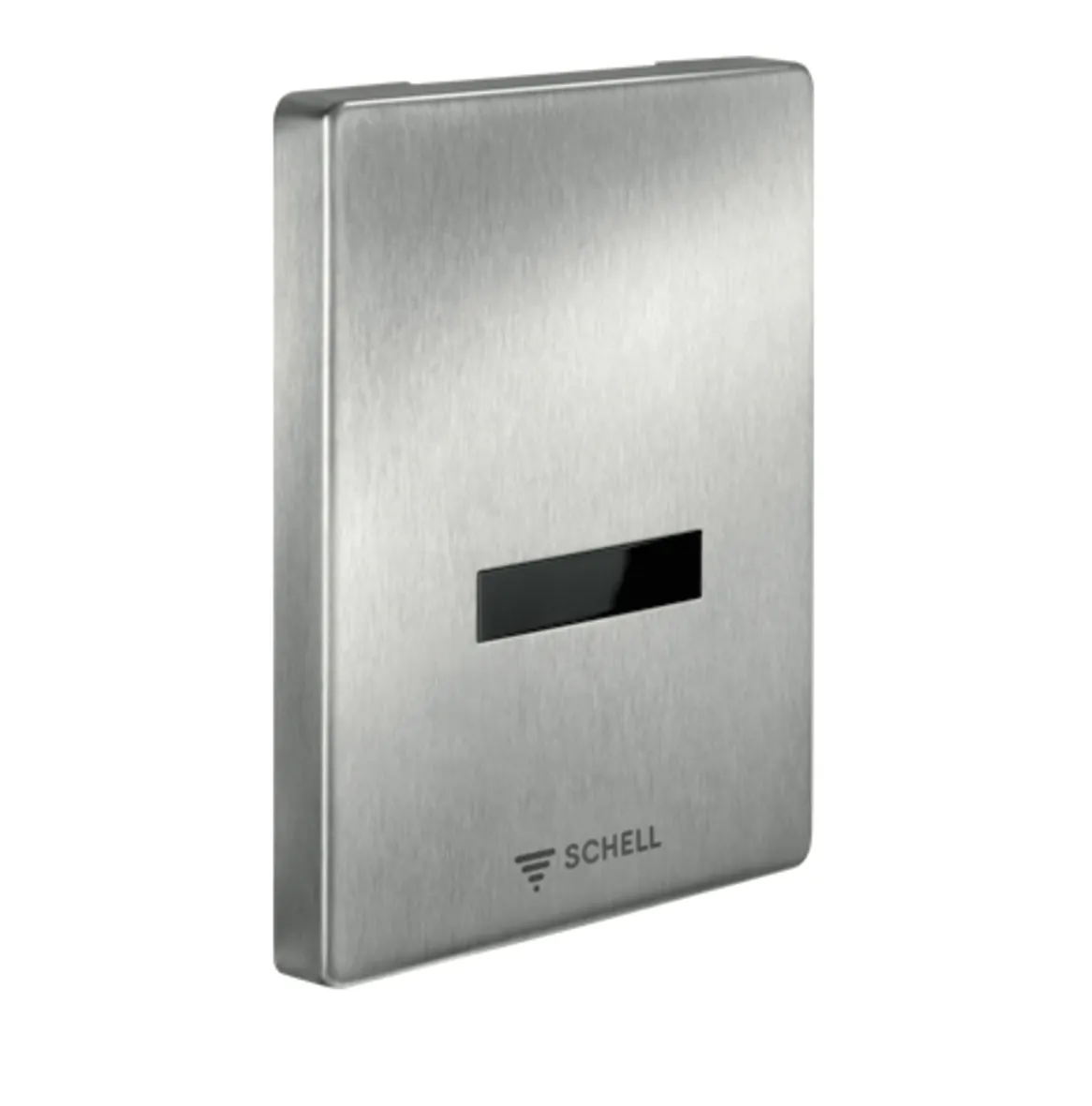 Urinalsteuerung EDITION E, Vandalengeschützte Ausführung, Infrarot, exclusive Stromversorgung, B 120 mm x H 150 mm x T 12 mm, Frontplatte Edelstahl gebürstet