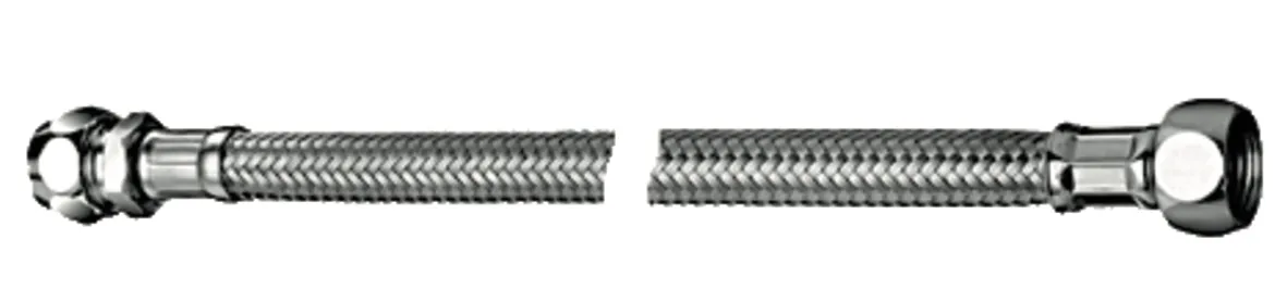 Schlauch Clean-Fix S, flexibel, 1000 mm, Zugfeste Messing-Konus-Quetschverschraubung Ø 10 mm (DN 10 G 3/8 AG), Überwurfmutter G 3/8 IG