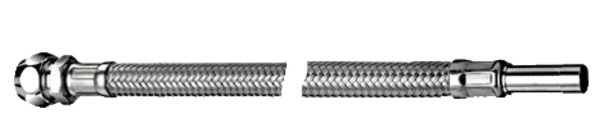 Schlauch Clean-Fix S, flexibel, 400 mm, Zugfeste Messing-Konus-Quetschverschraubung Ø 10 mm (DN 10 G 3/8 AG), Rohrstutzen Ø 10 mm