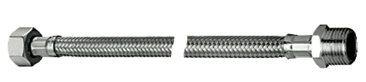 Schlauch Clean-Fix S, flexibel, 300 mm, Überwurfmutter G 1/2 IG mit vormontierter Dichtung, Außengewinde G 1/2 AG