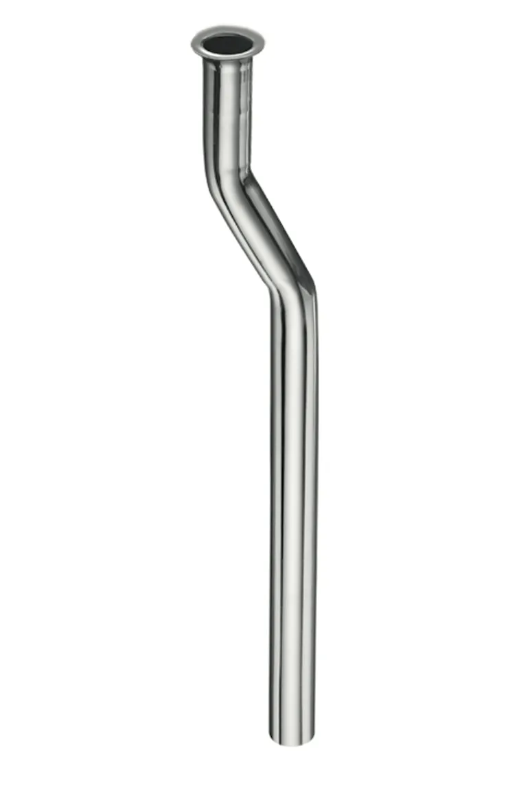 Spülrohr Ø 18 mm gekröpft, 293 mm, chrom