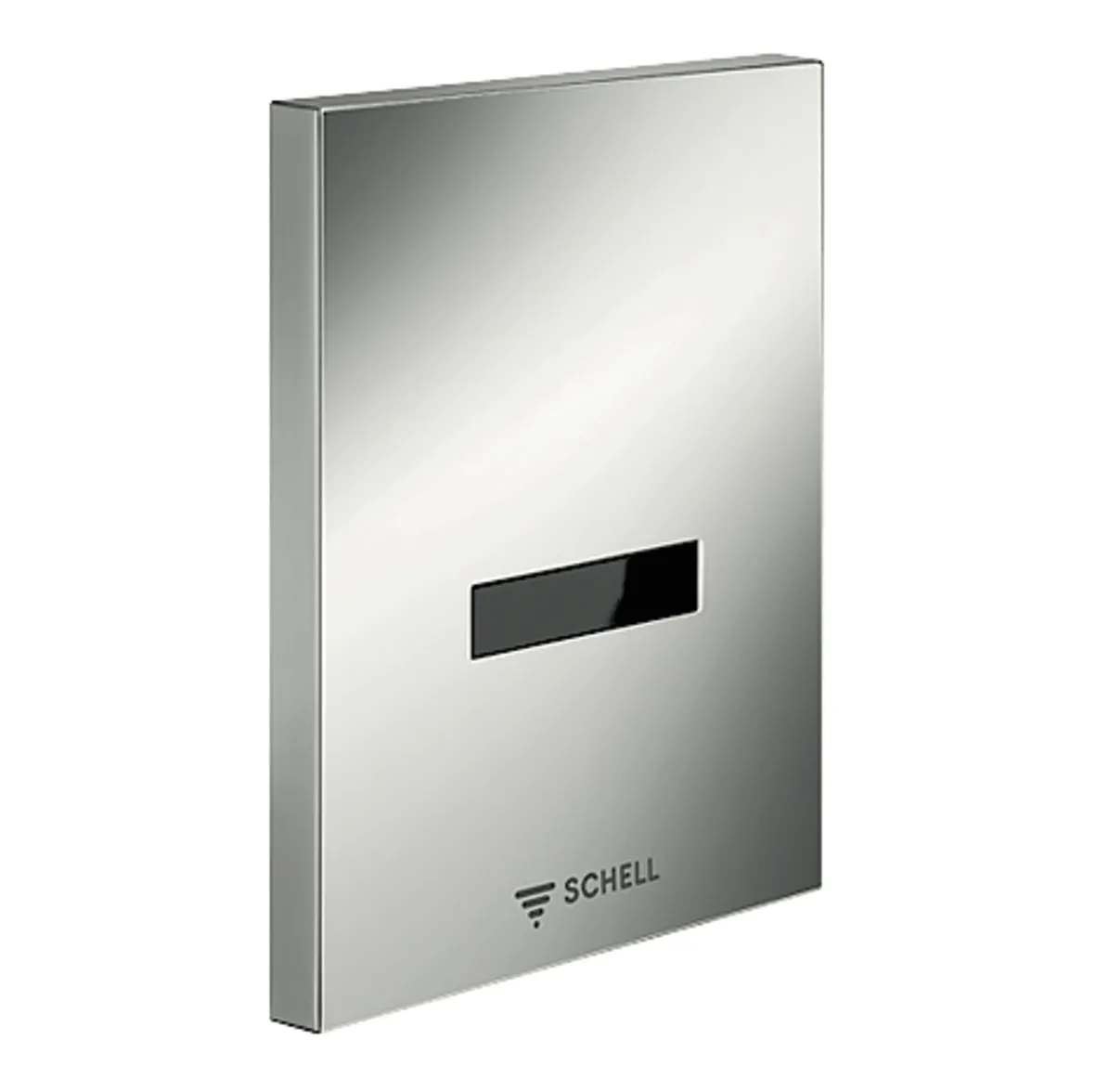 Urinalsteuerung EDITION E, Infrarot, exclusive Stromversorgung, B 124 mm x H 153,5 mm x T 12 mm, Frontplatte chrom