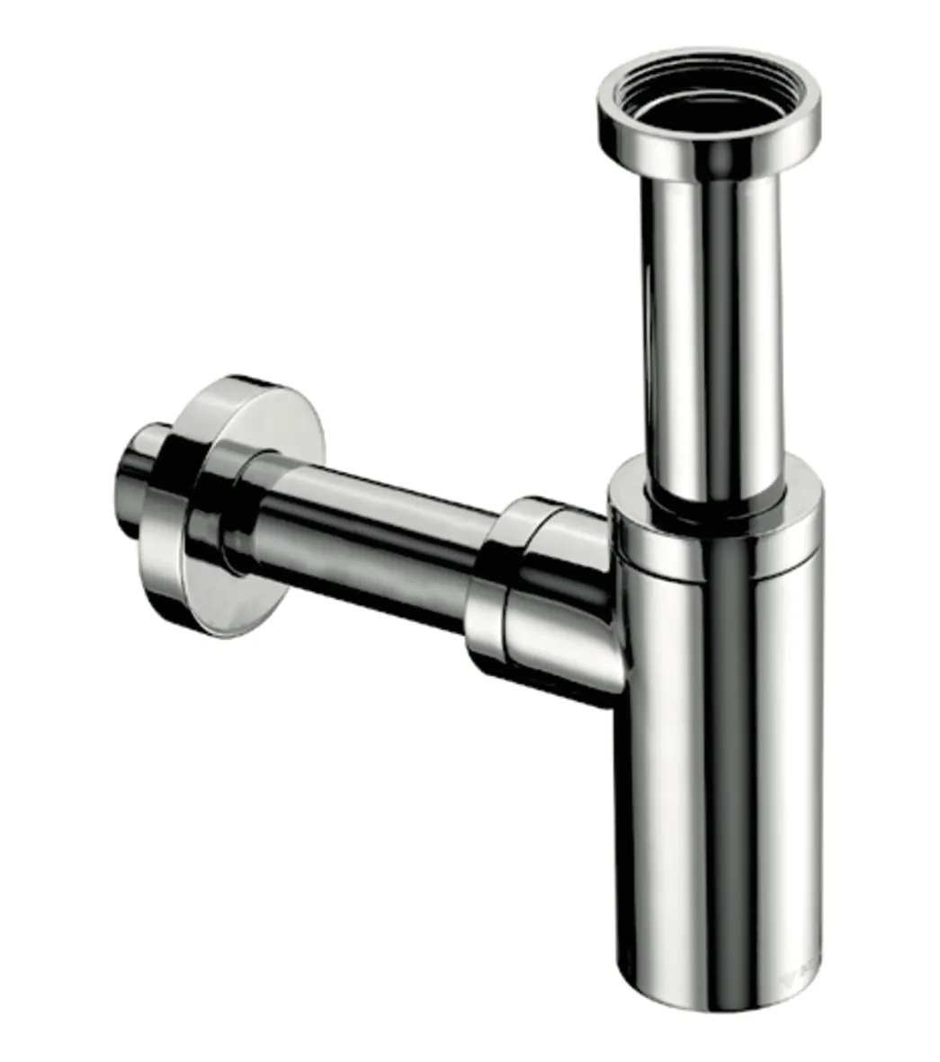 Design-Siphon EDITION, Messingrosette mit Gleitring, chrom