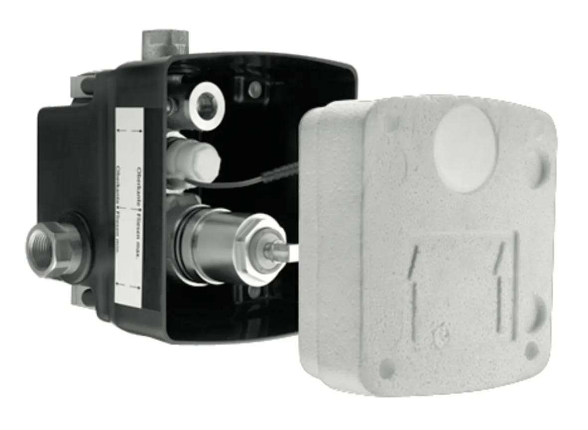 Unterputz-Masterbox WBD-E-M, Mischwasser, Masterbox, 2 Vorfilter, 2 RFV, 2x DN 15 G 1/2 IG, DN 15 G 1/2 IG, B 138 mm x H 149 mm x T 140 mm