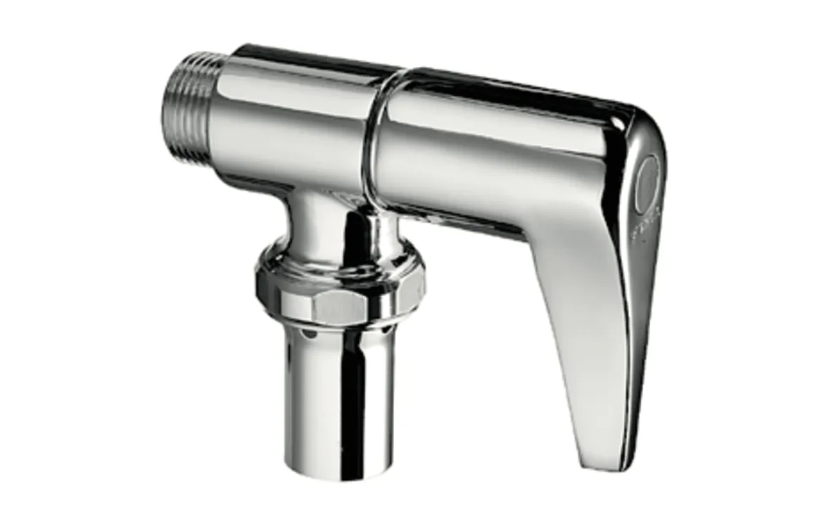 WC-Spülventil OMAT, DN 20 G 3/4 AG, Anschluss Spülrohr: Ø 26 mm, Mit Hebel-Oberteil, chrom