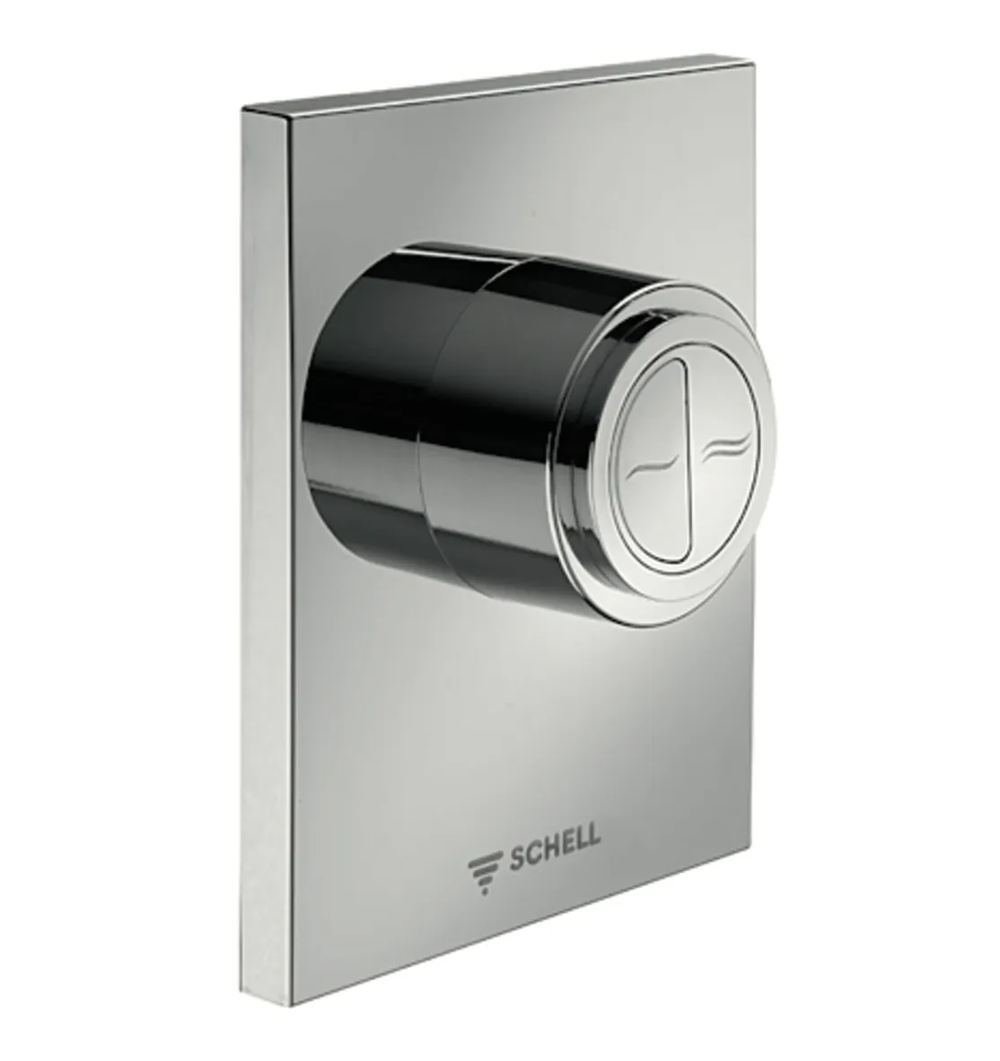 WC-Betätigungsplatte EDITION Eco 100, Betätigungsplatte, Betätigungstasten für Spar- und Hauptspülung, 4,5 - 9,0 l, B 124 mm x H 153,5 mm x T 12 mm, Frontplatte chrom, chrom