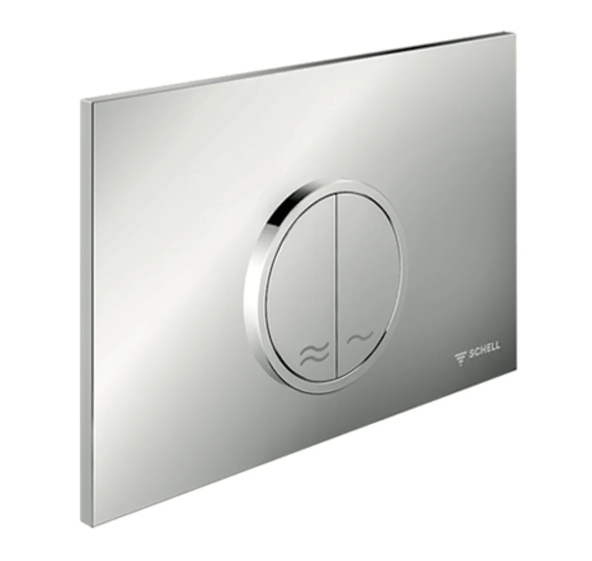 WC-Betätigungsplatte MONTUS CIRCUM, Frontplatte chrom