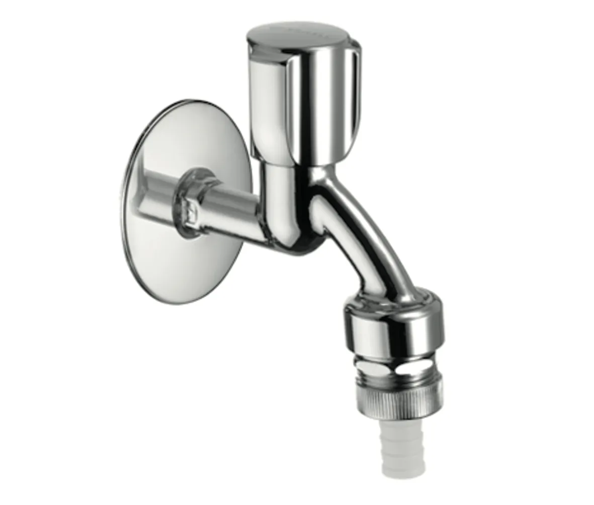 Auslaufventil COMFORT, RFV, RB, DN 15 G 1/2 AG, Schlauchverschraubung Ø 14,5 mm (DN 20 G 3/4 AG), chrom