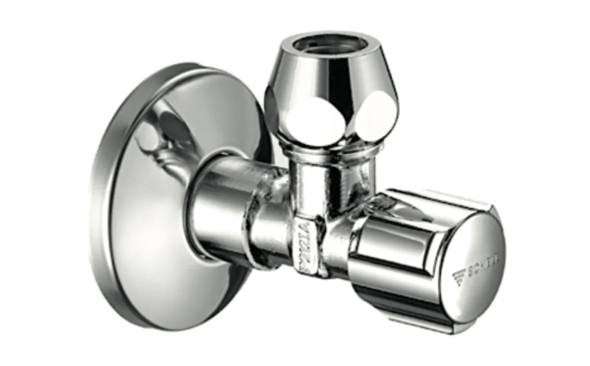 Eckventil mit Regulierfunktion COMFORT, COMFORT-Griff, Schubrosette Ø 54 mm, DN 15 G 1/2 AG mit ASAG easy, Ø 12 mm (DN 15 G 1/2 AG), chrom