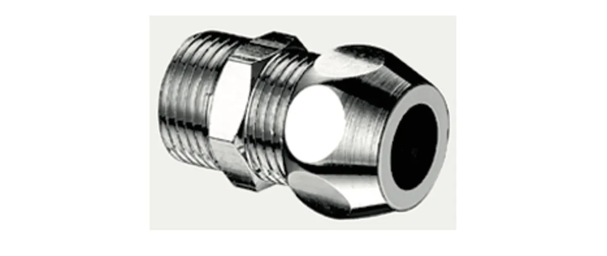 Gerade Verschraubung mit Außengewinde, DN 10 G 3/8 AG, Ø 8 mm (DN 10 G 3/8 AG), chrom