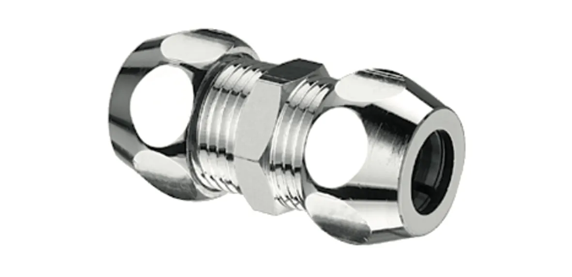 Gerade-Doppel-Verschraubung, Ø 8 mm (DN 10 G 3/8 AG), Ø 8 mm (DN 10 G 3/8 AG)