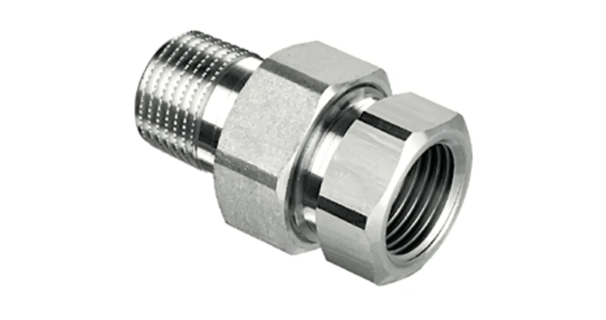 Heizkörperverschraubung, Durchgangsform, Max. Betriebsdruck: 10 bar, DN 15 G 1/2 IG, DN 15 R 1/2 AG mit Rändierung