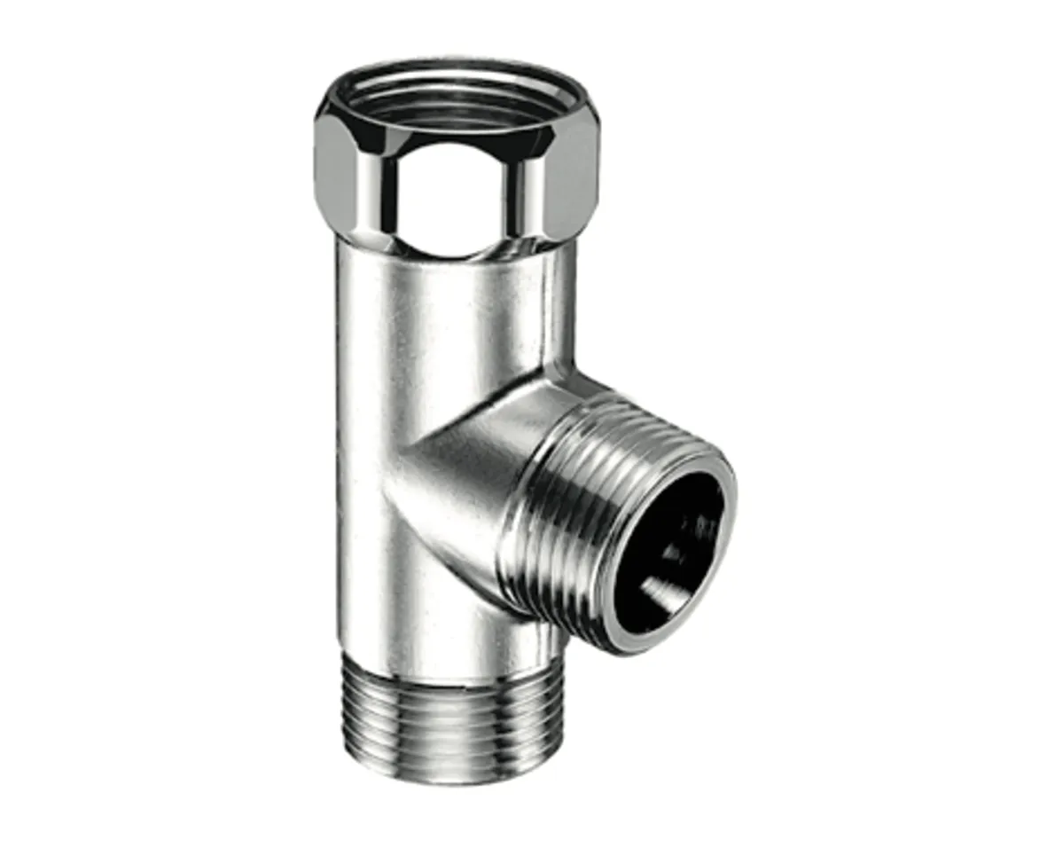 T-Stück, Überwurfmutter DN 20 G 3/4 IG, 2x DN 20 G 3/4 AG, chrom