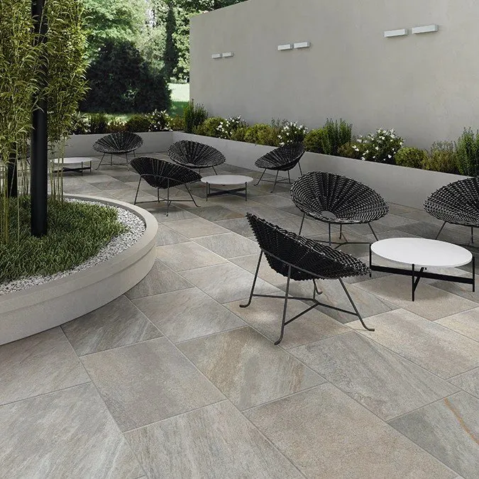 KEOPE FLIESEN MIDLAKE QUARTZGREY STRUKTURIERT R11 REKTIFIZIERT 60X90