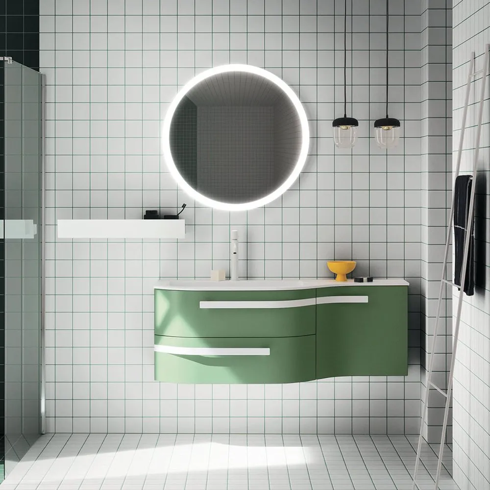 ARBI FUSION MOBY 31 WASCHTISCHUNTERSCHRANK, SCHUBLADEN MIT TÜR, ABLAGE, SPIEGEL