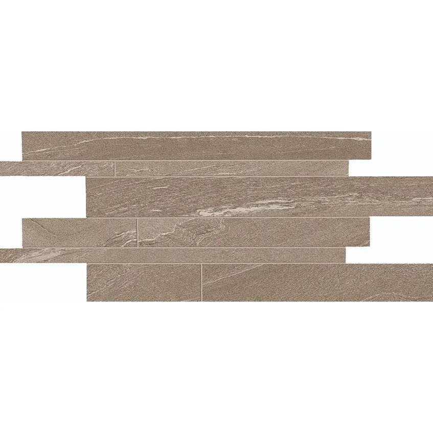 ERGON STONE TALK LISTELLI SFALSATI MARTELLATA TAUPE NATURAL 30X60
