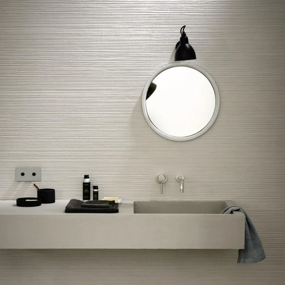 MARAZZI FLIESEN MATERIKA STRUTTURA SPATULA 3D OFF WHITE REKTIFIZIERT 40X120