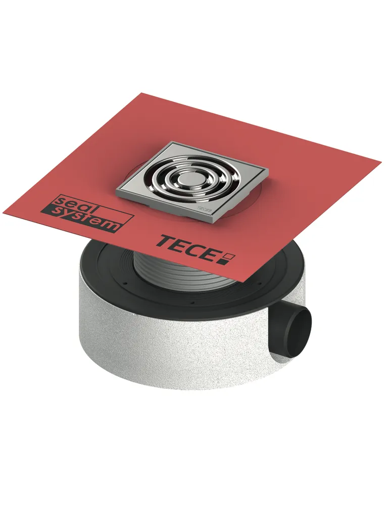 drainpoint S 114 Ablaufset superflach mit werkseitig angebrachter Seal System Dichtmanschette