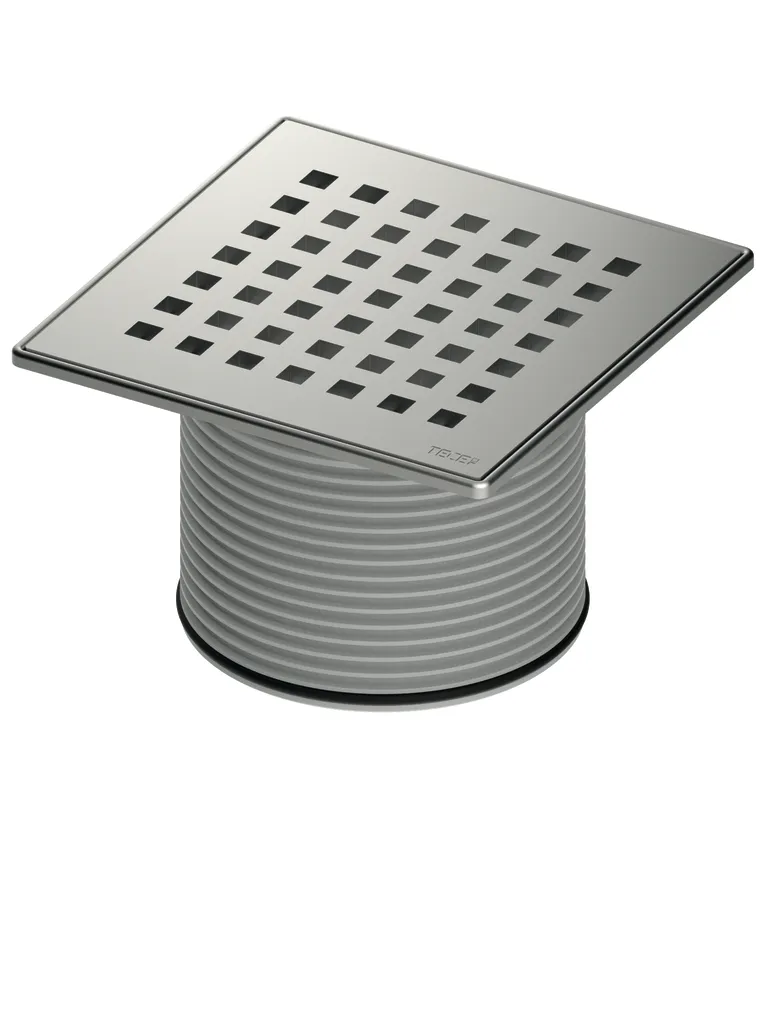 drainpoint S Rostrahmen Edelstahl, 150 mm, Designrost ″quadratum″