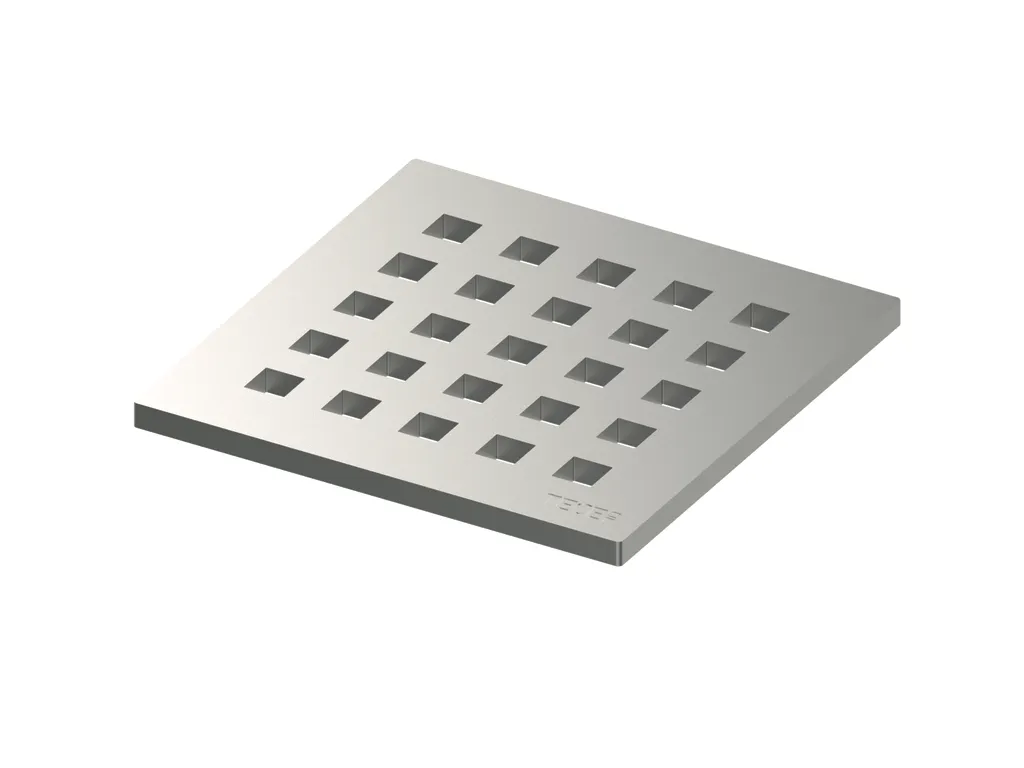 drainpoint S Designrost ″quadratum″ Edelstahl, 100 mm