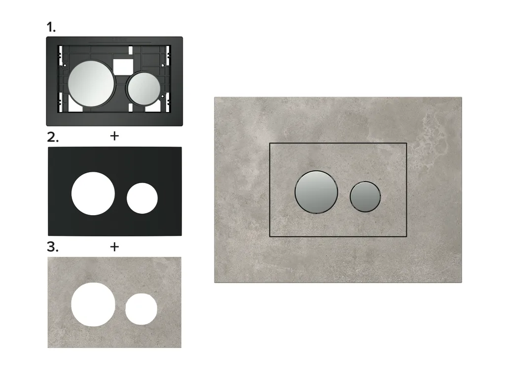 loop Blendenträger für WC-Betätigungsplatte, befliesbar