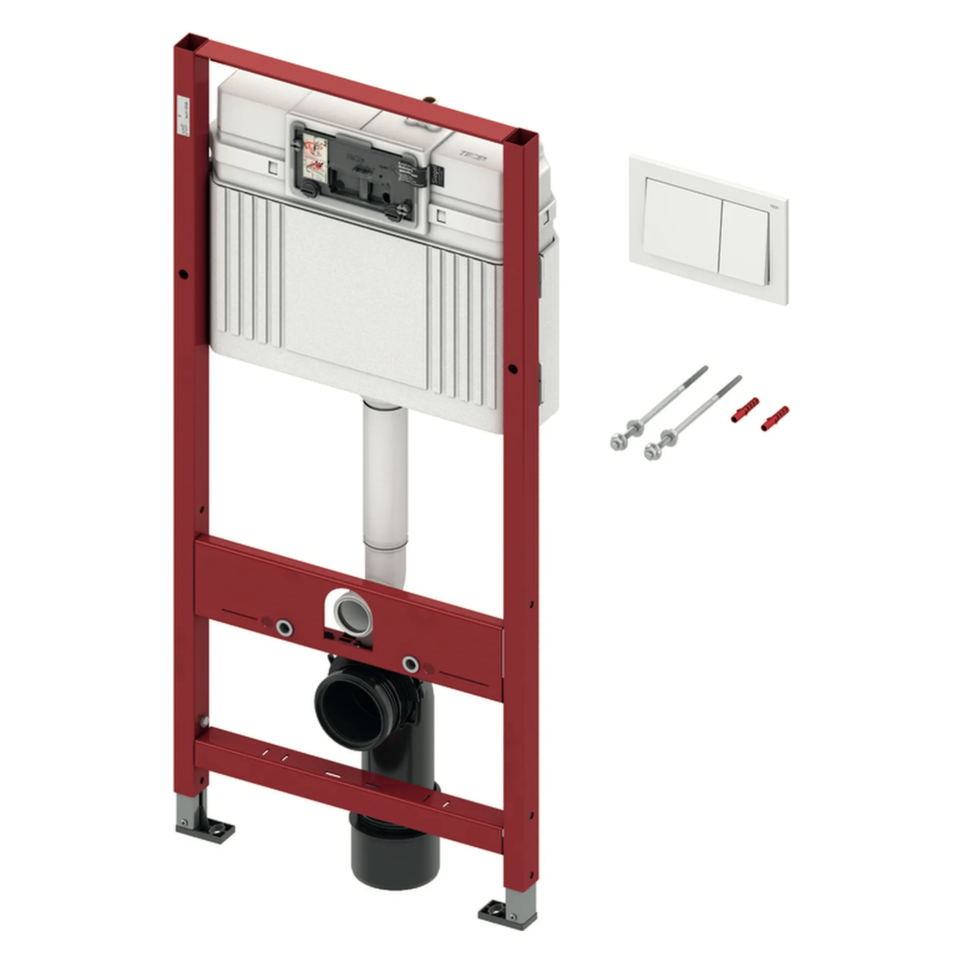 TeceBase Vorwandelement inkl. Betätigungsplatte weiß