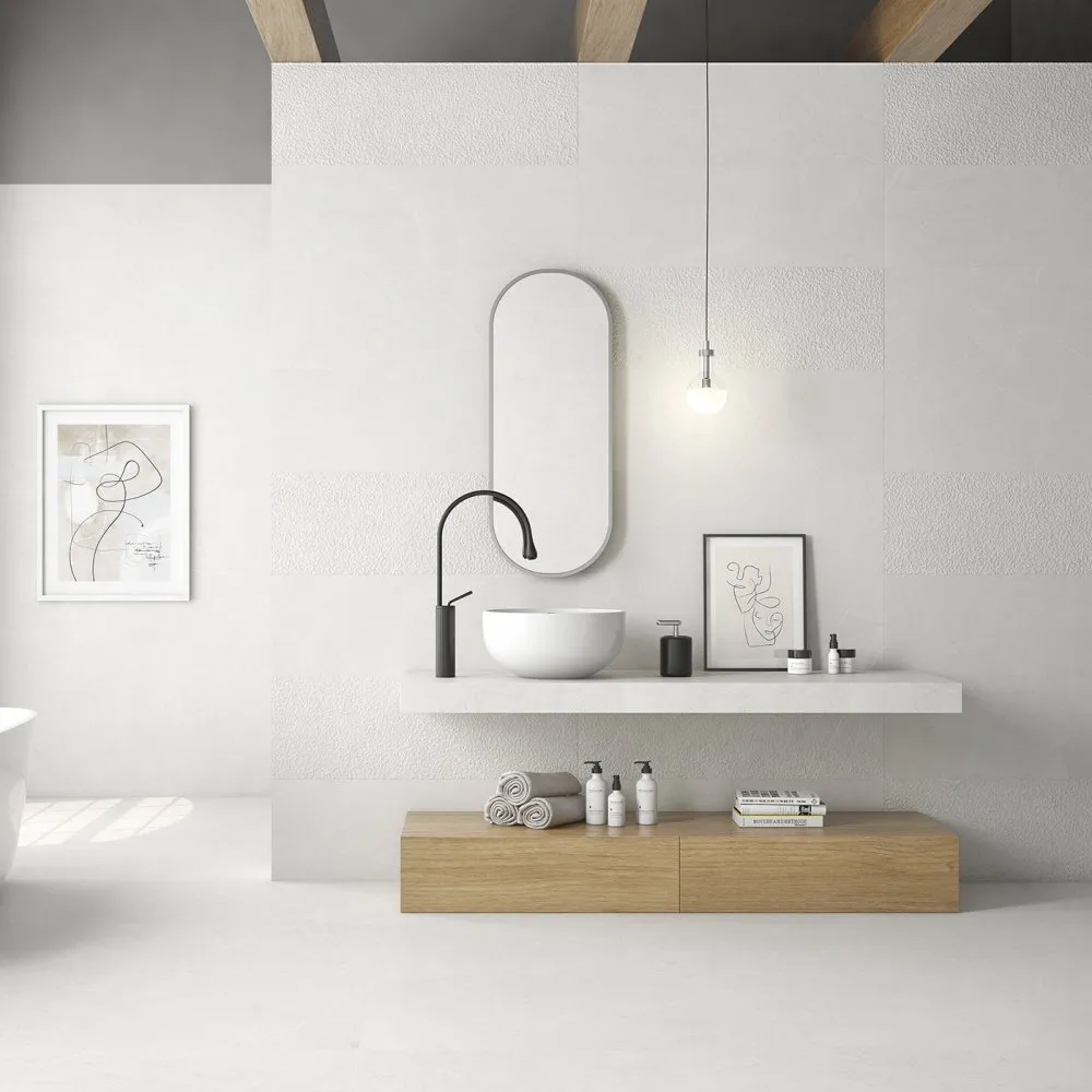 ITT CERAMIC FLIESEN MAGNUM WHITE DECOR NATURAL REKTIFIZIERT 29,5X90