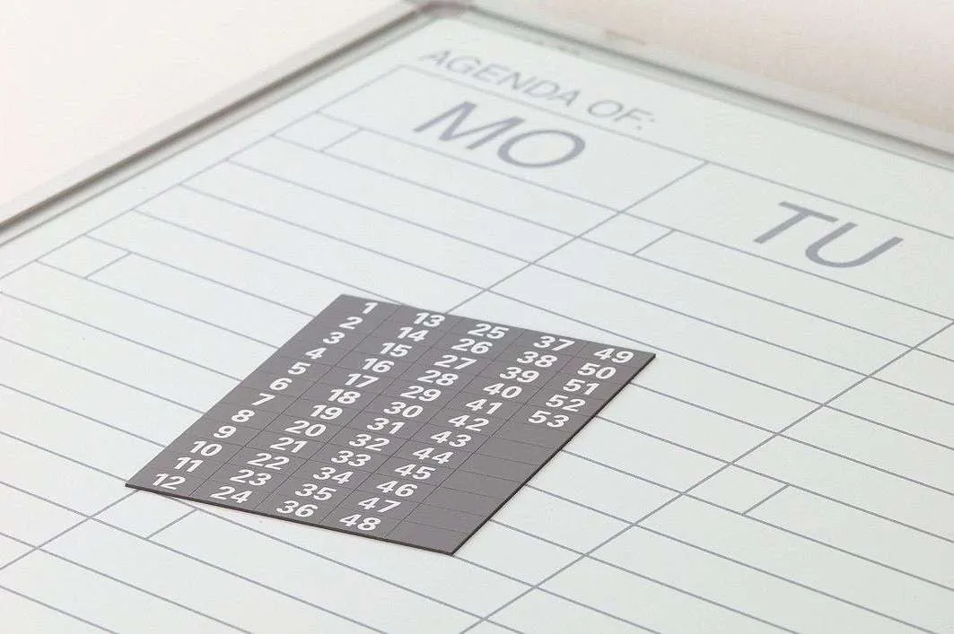 52x magnetische Wochenzahlen für Wochenplaner Whiteboard Mo-So