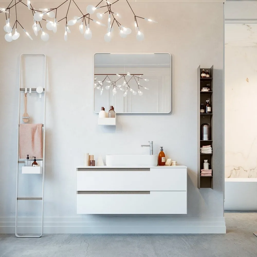 ARTESI URBAN UR02 WASCHTISCH-WANDSCHRANK 2 SCHUBLADEN, OBJEKTHALTER UND SPIEGEL