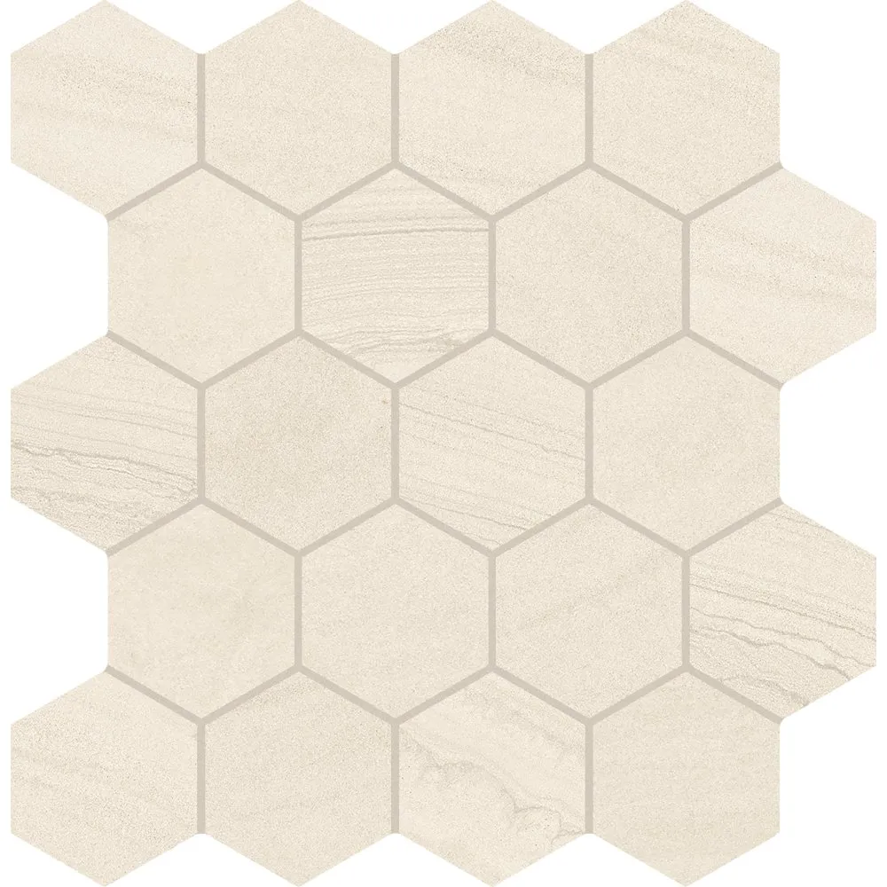 PROVENZA FLIESEN VARANA STONE MOSAIK HEXAGON BEIGE SILKTECH 29,3X30