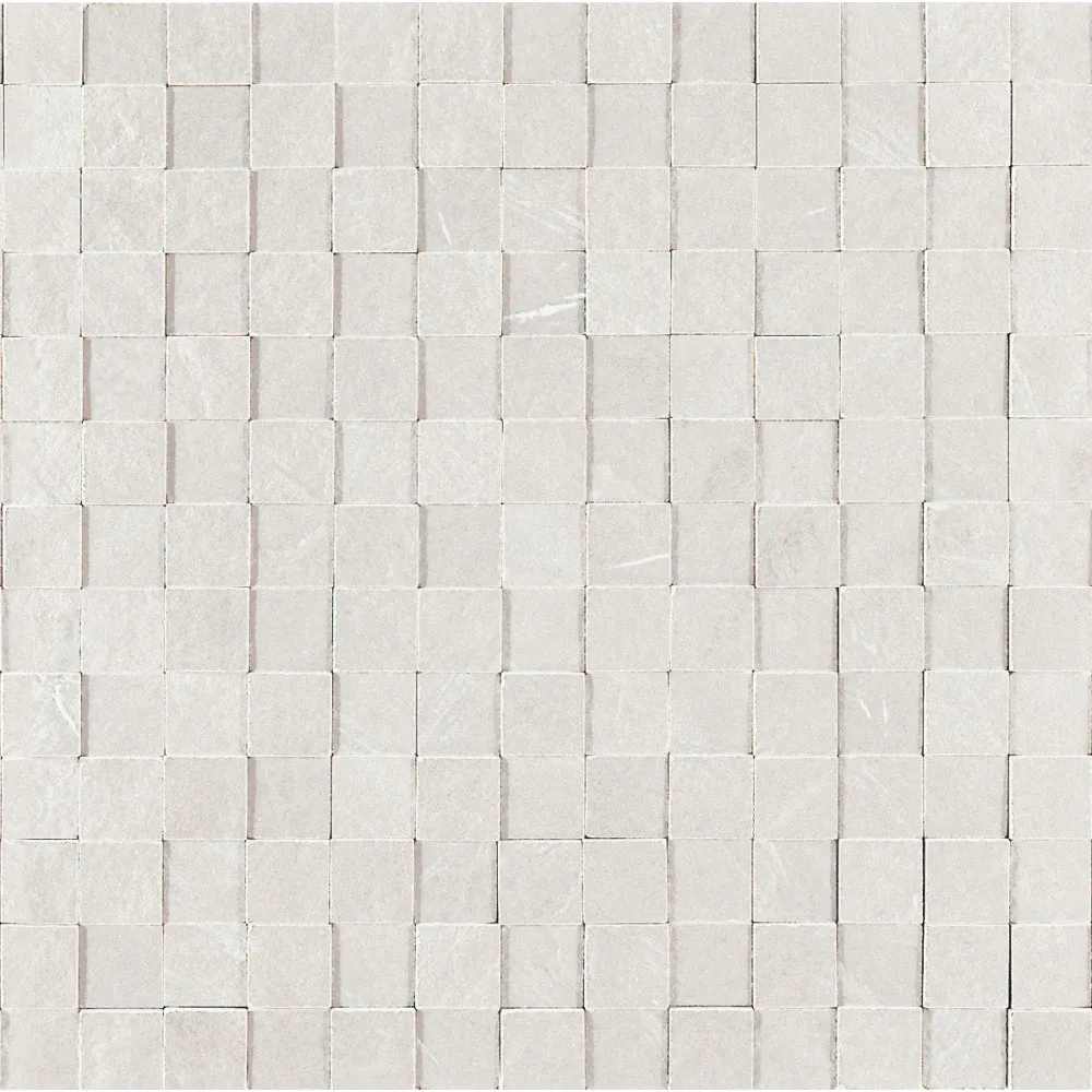 MARAZZI FLIESEN MYSTONE LAVAGNA MOSAIK 3D BIANCO NATURAL 30X30