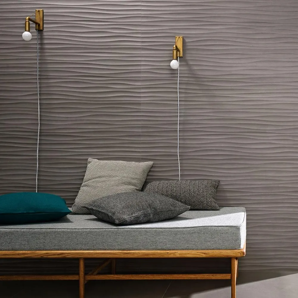 MARAZZI FLIESEN MATERIKA STRUTTURA WAVE 3D ANTRACITE REKTIFIZIERT 40X120