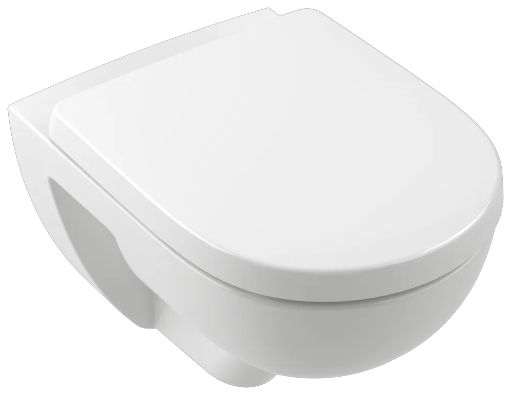 Tiefspül-WC spülrandlos O.novo 5660C0, 360 x 520 x 352 mm, Rund, wandhängend, Abgang waagerecht, mit TwistFlush[e³], Weiß Alpin