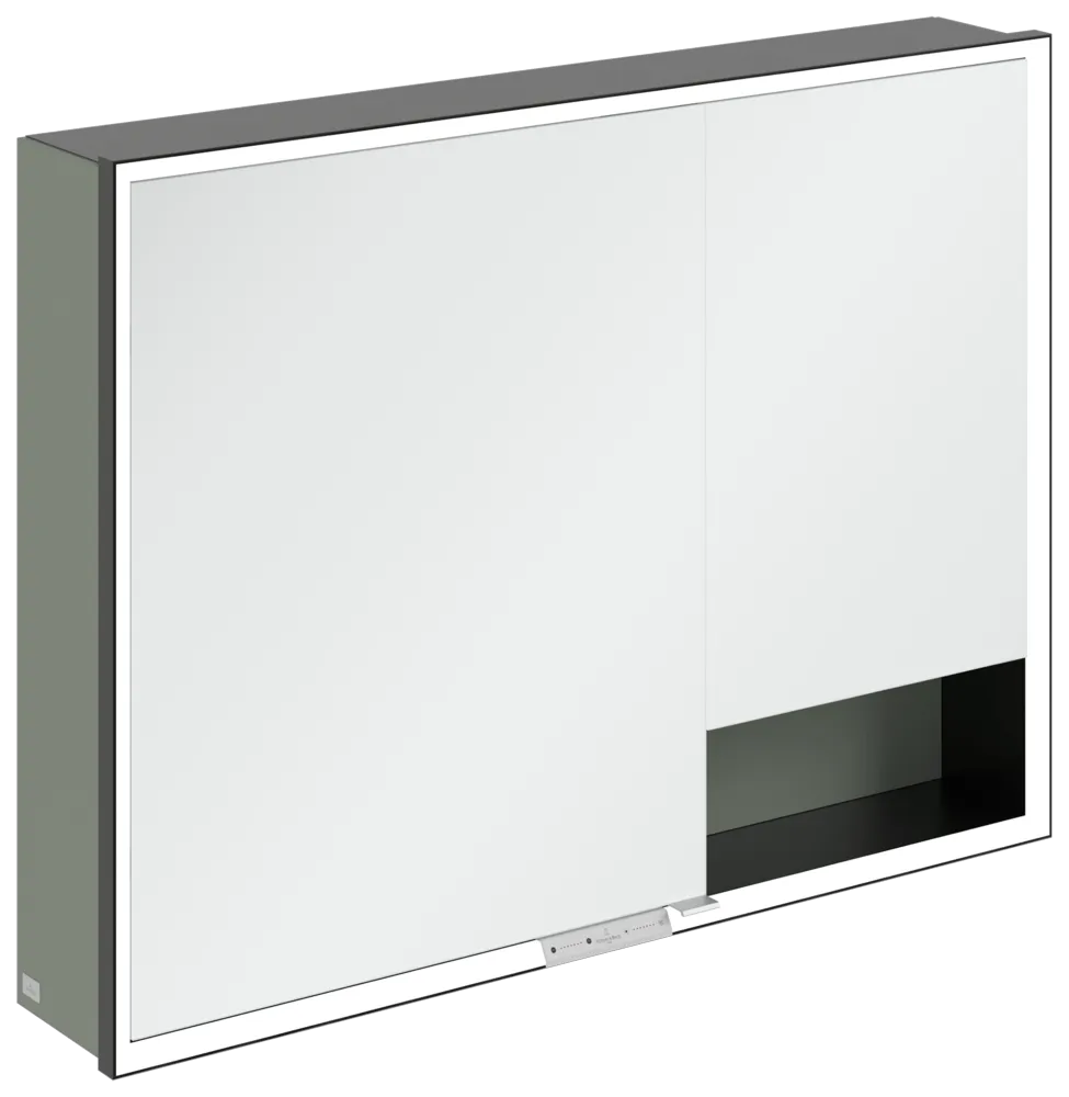 Villeroy & Boch Aufputz-Spiegelschrank „My View+“ 1000 × 750 × 168 mm in Soft Green