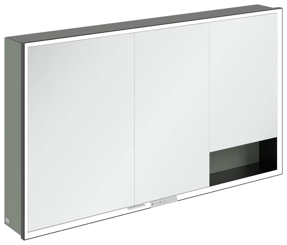 Villeroy & Boch Aufputz-Spiegelschrank „My View+“ 1300 × 750 × 168 mm in Soft Green